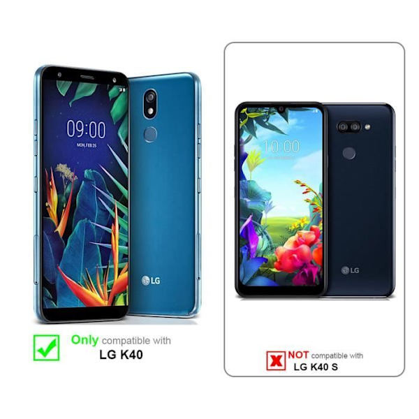 Skyddsglas för LG K40 - CADORABO - Paket med 3 - Hög transparens - Reptålig - 0,3 mm Transparent