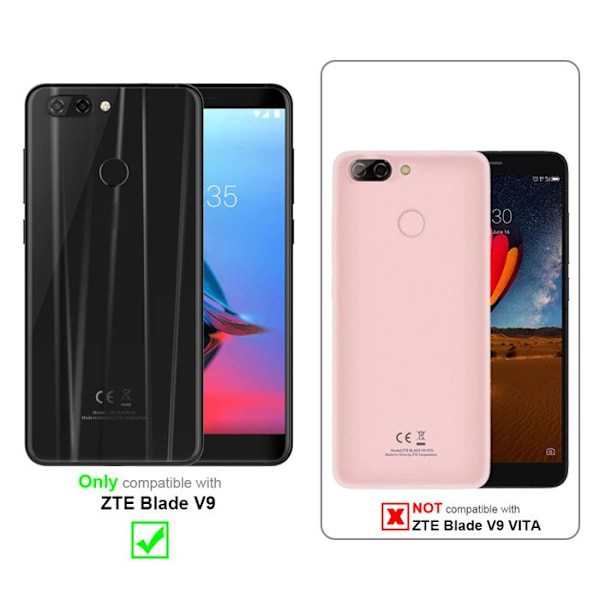 Skydd för ZTE Blade V9 Fodral i METALLISKT SVART Etui Case Cover Skydd Silikon TPU Täck matta Svart