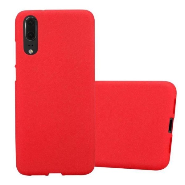 Skal för Huawei P20 - CADORABO - FROST RÖD - Flexibel TPU - Stötresistent skydd - Attraktiv design Röd