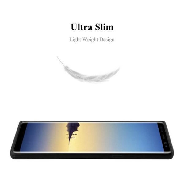 Samsung Galaxy NOTE 8 Fodral i SVART METALLIC från Cadorabo (METALLIC MATT Design) Ultratunt mjukt silikongel TPU-fodral med