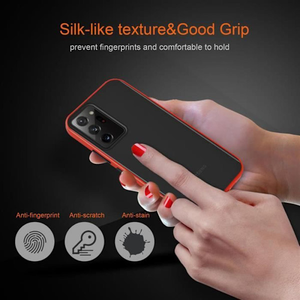 Coque - CADORABO - Samsung Galaxy NOTE 20 ULTRA - Frostad Röd - Hybrid Skydd - TPU Silikon Frostad Röd