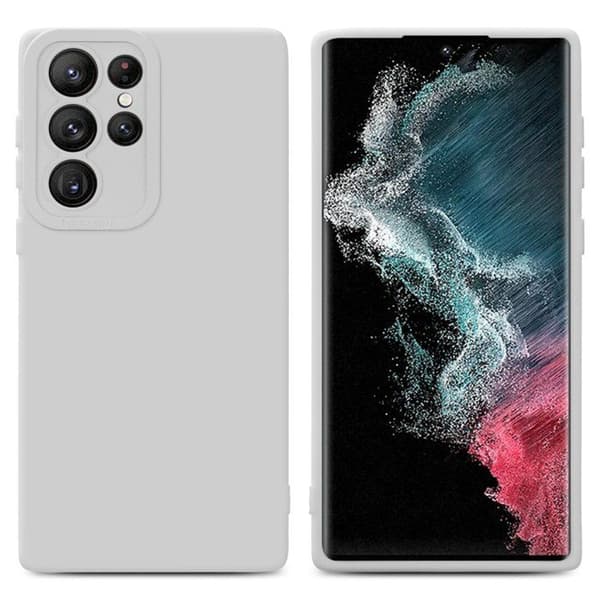Skyddsfodral för Samsung Galaxy S22 ULTRA i FLUID VIT Stötsäker Vit