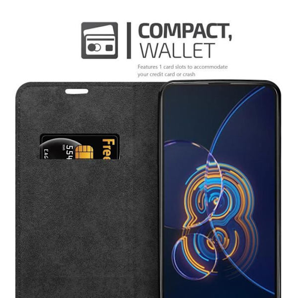 Coque - CADORABO - Asus ZenFone 8 FLIP - Kaffeebrun - Boketui - Magnetisk skydd kaffe brunt