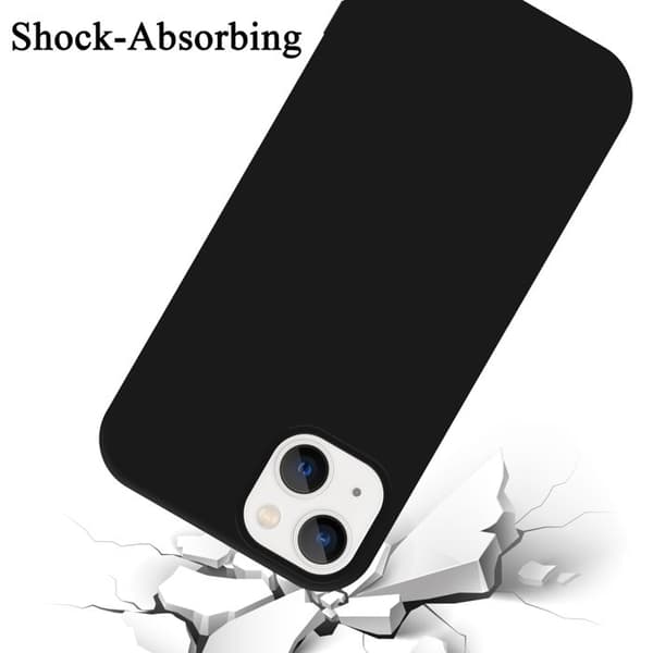 Skal för iPhone 14 Stötabsorberande i LIQUID BLACK Svart