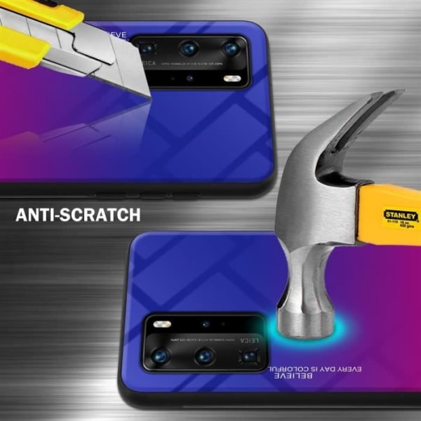 Fodral för Huawei P40 PRO / P40 PRO+ Skal i VIOLTT - RÖD Fodral Skyddsskydd tvåfärgad TPU LILA - RÖD