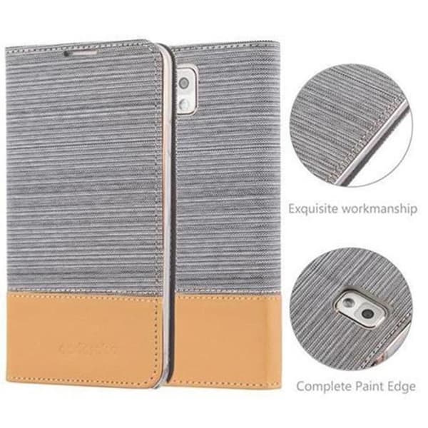 Skyddsfodral för Samsung Galaxy NOTE 3 i LJUST GRÅ BRUN Stötskyddande Etui Grå