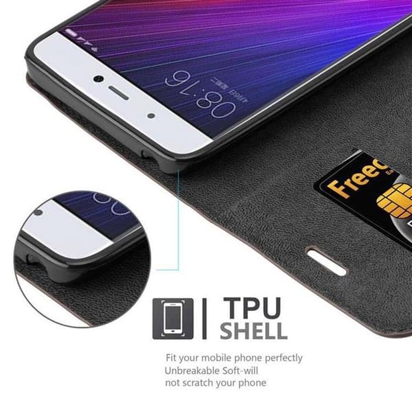 Fodral för Xiaomi Mi 5s i MÖRK BRUN brun