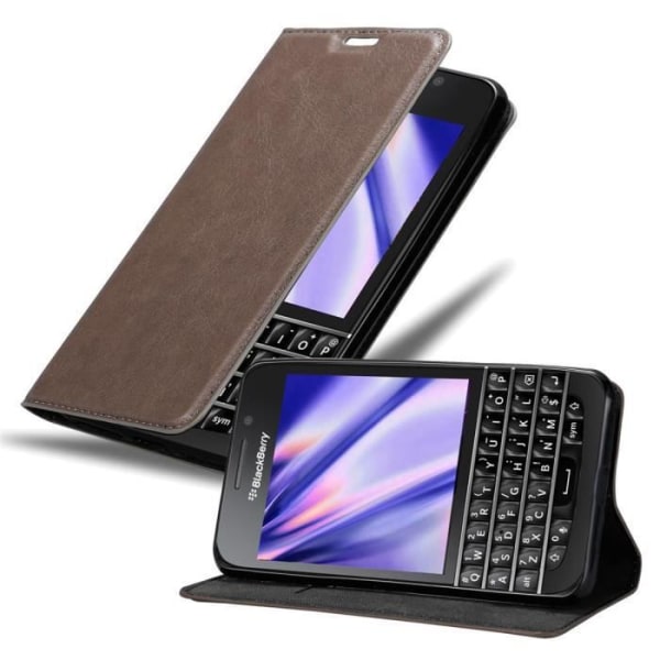 Fodral till Blackberry Q10 i COFFEE BROWN Cadorabo Cover Protection magnetisk stängning