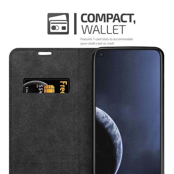 Coque för Nokia 8.1 Housse i SVART NATT Etui Case Cover Skydd Plånbok Wallet Svart