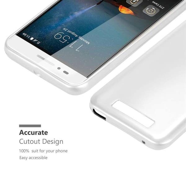 Skyddsskal för ZTE Blade A612 Skyddsskal i MATTSILVER Metallic Design Grå