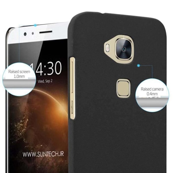 Coque - CADORABO - ASCEND G7 PLUS / G8 / GX8 - Stötsäker Skydd - Frostad Design - Färg Svart Frostig Noir