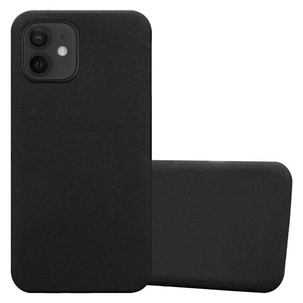 Coque - CADORABO - iPhone 12 MINI - Skydd i silikon TPU - Tunn design - Frost Noir Frost Svart