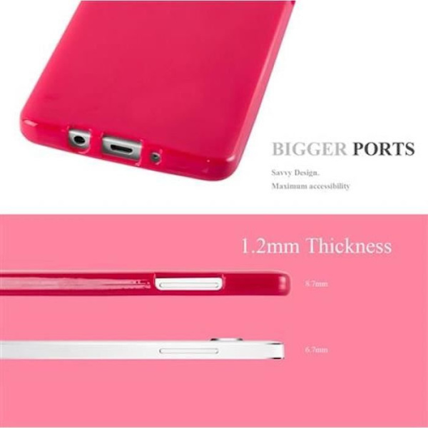Samsung Galaxy A5 2015 fodral - CADORABO - RED JELLY DESIGN - Ultra Slim - Skydd mot stötar Röd