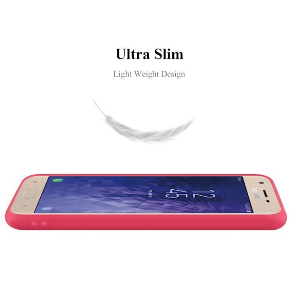 Coque - CADORABO - Samsung Galaxy J3 2018 - Candy Röd - Skydd i silikon TPU - Tunn och lätt design Candy Red