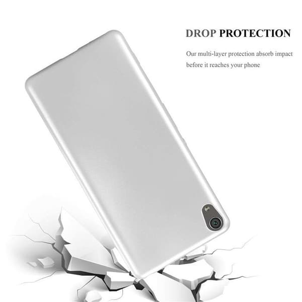 Skyddsfodral för Sony Xperia XA Skyddsfodral i MATTSILVER Metallic Design Grå