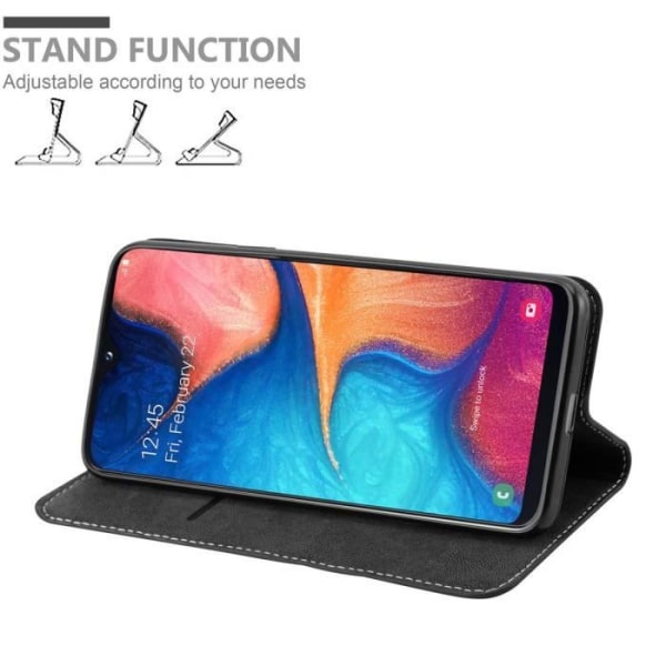 Fodral för Samsung Galaxy A10e / A20e Fodral i SVART BRUNT Fodral Fodral Skydd magnetisk stängning stödfunktion