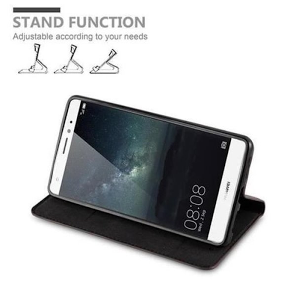 Huawei MATE S-fodral i COFFEE BROWN från Cadorabo (INVISIBLE MAGNETIC CLOSURE Design) Helt skyddsfodral med flipflik