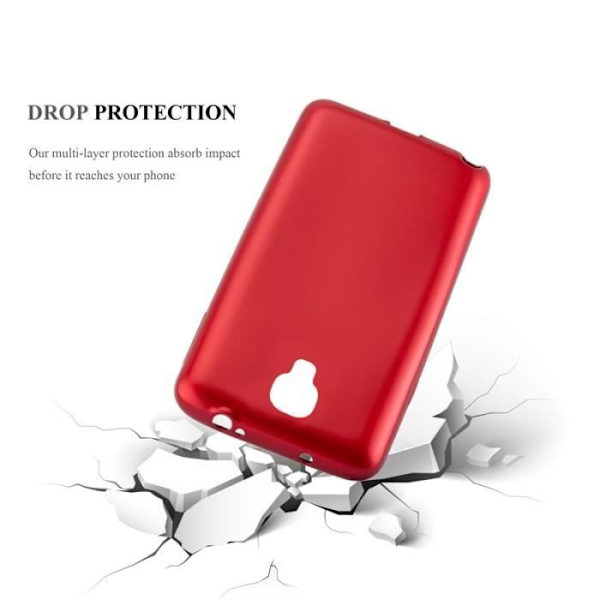 Samsung Galaxy NOTE 3 NEO-fodral i METALLIC RED från Cadorabo (METALLIC MATT Design) Ultratunt mjukt silikongel TPU-fodral
