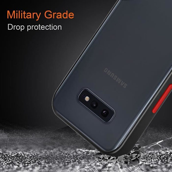 Coque - CADORABO - Samsung Galaxy S10e - Hybrid skydd - Silikon TPU - Matt svart Frostade Svart
