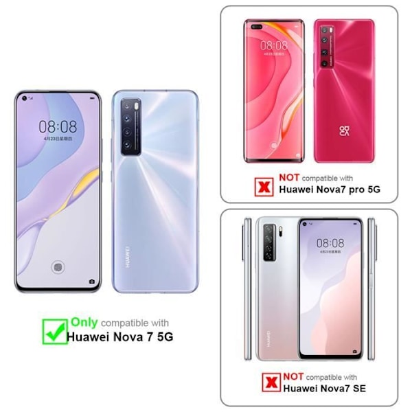 Etui för Huawei NOVA 7 5G - CADORABO - BLÅ SVART - Syntetläder - Magnetisk stängning - Ställfunktion MÖRKBLÅ