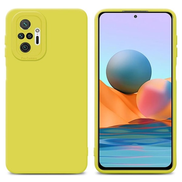 Coque för Xiaomi RedMi NOTE 10 PRO i FLUID GUL Hölster Etui Case Cover i flexibel TPU-silikon Skydd Gul