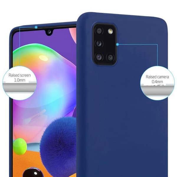 Skyddsfodral för Samsung Galaxy A31 CANDY MÖRKBLOMMA Stötskydd Silikon Blå