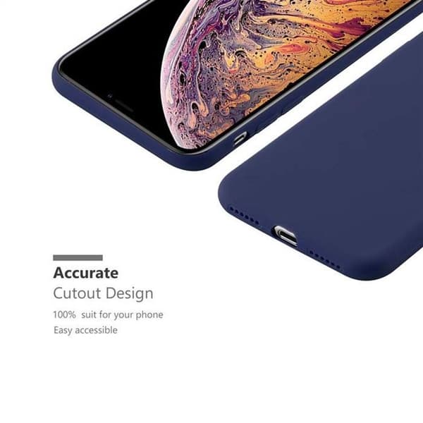 iPhone XS MAX CANDY MÖRKBLEU Skydd Antichock Silikon Blå