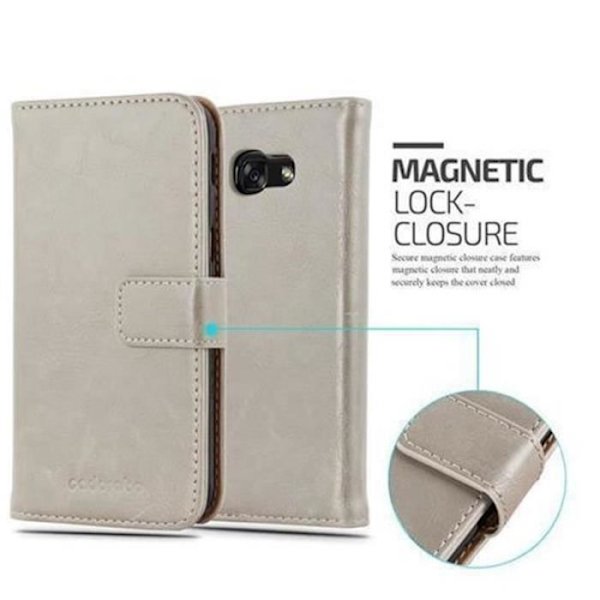 Samsung Galaxy A3 2017 (7) Fodral i CAPPUCINO BROWN by Cadorabo (LYXdesign) Fullt skyddsfodral med flipflik