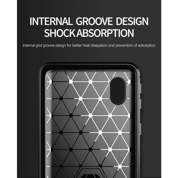 Skyddsfodral för Samsung Galaxy A10e / A20e BORSTAD GRÅ Kolfiberdesign Grå
