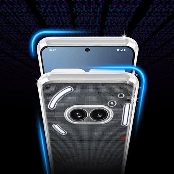 Transparent stötsäker silikonfodral för Nothing Phone 2a / 2a Plus Vit