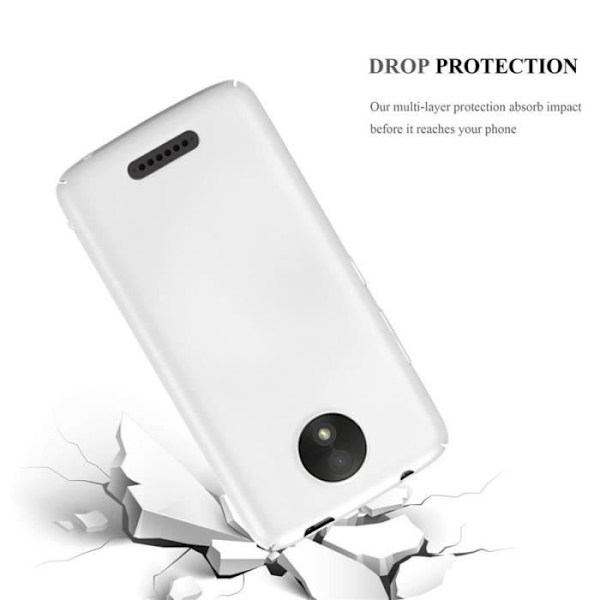 Coque - CADORABO - Motorola MOTO C - Hårt skydd - Matt metallisk design - 1,2 mm tjocklek Grå
