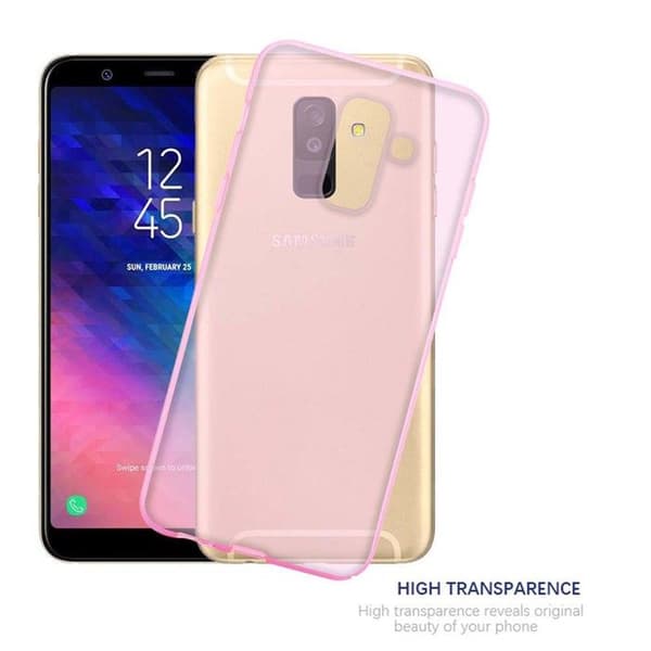 Transparent stötsäker silikonfodral för Samsung Galaxy A6 PLUS 2018 Ros
