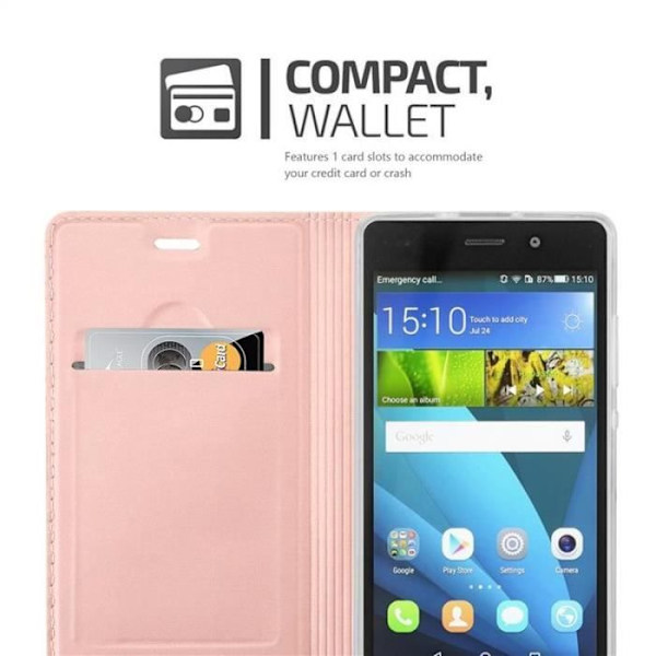 Cadorabo Fodral till Huawei P8 LITE i KLASSIG ROSÉ GULD