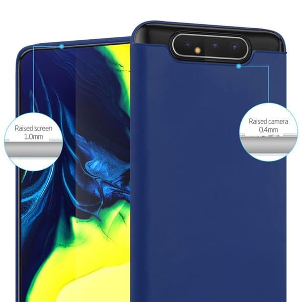 Skyddsfodral för Samsung Galaxy A80 / A90 4G CANDY MÖRKBLOMMA Stötskydd Silikon Blå