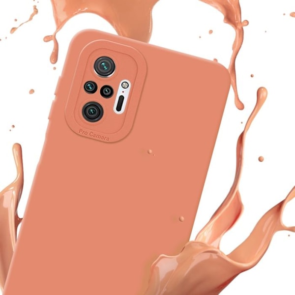 Fodral till Xiaomi RedMi NOTE 10 PRO i LIGHT ORANGE FLUID Fodral i flexibelt TPU silikonskydd Gul