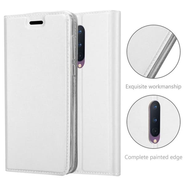 Flip-fodral för OnePlus 8 Etui i KLASSISK SILVER Plånbok Stötsäker Grå