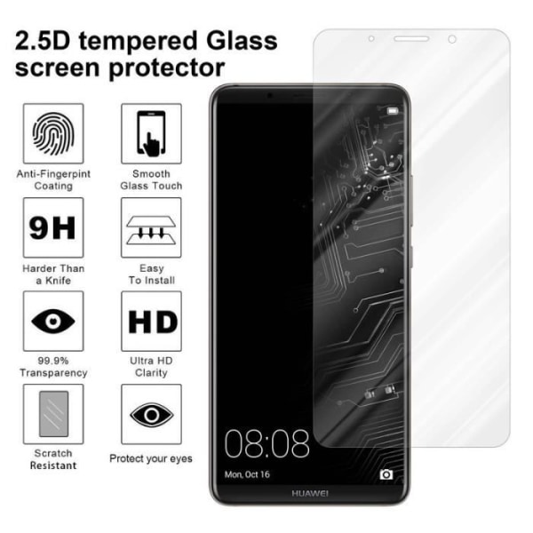 Cadorabo härdat glas Huawei MATE 10 PRO skärmskydd Härdat skydd för display TRANSPARENT