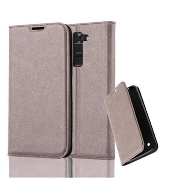 LG K7 Fodral i KAFFEBRUN från Cadorabo (INVISIBLE MAGNETIC CLOSURE Design) Helt skyddsfodral med Flip Flip och