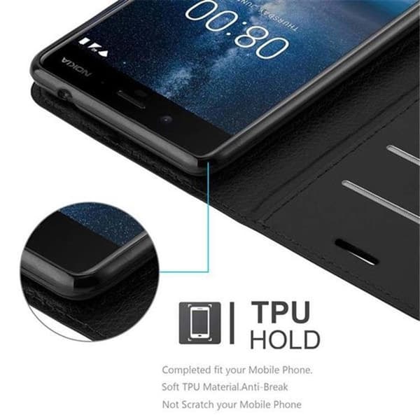 Etui för Nokia 8 2017 i JETSVART Svart