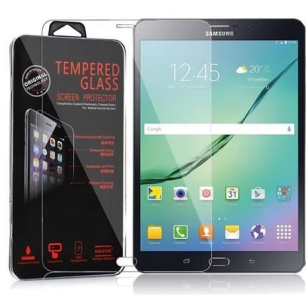 Cadorabo skärmskydd för Samsung Galaxy Tab S2 (8 tum) 0,3 mm rundade hörn härdat glas HÖG TRANSPARENS