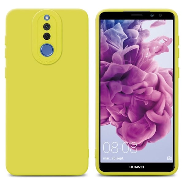 Skyddsfodral för Huawei MATE 10 LITE i FLUID GUL Silikon TPU flexibel Fodral Etui Täcka Skydd Gul