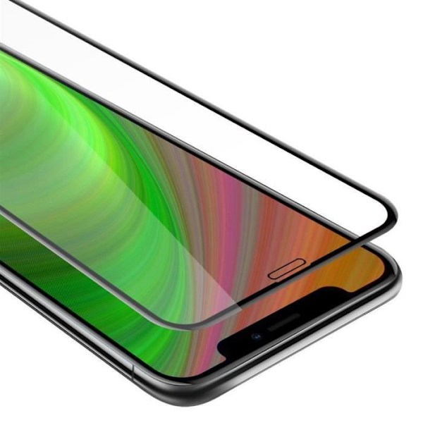 Cadorabo helglas skärmskydd för Apple iPhone 11 PRO MAX (XI PRO MAX) i TRANSPARENT med SVART härdat härdat Transparent