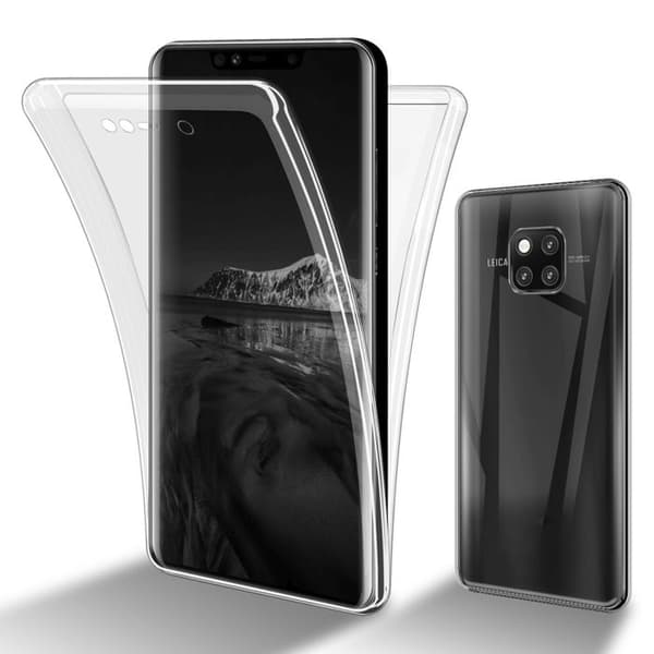 Transparent skydd för Huawei MATE 20 PRO, helskydd Vit