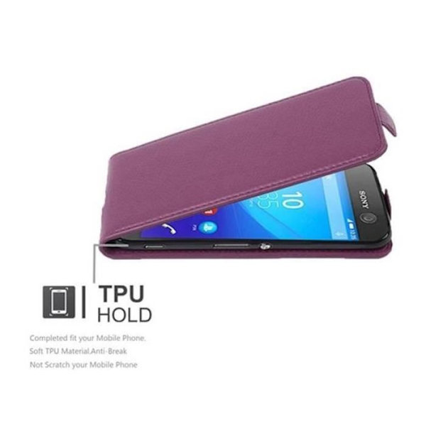 CADORABO - CASE COVER FODRAL FÖR > SONY XPERIA M5 < I FLIP STYLE – CASE COVER BUMPER WALET PU SMOOTH IN