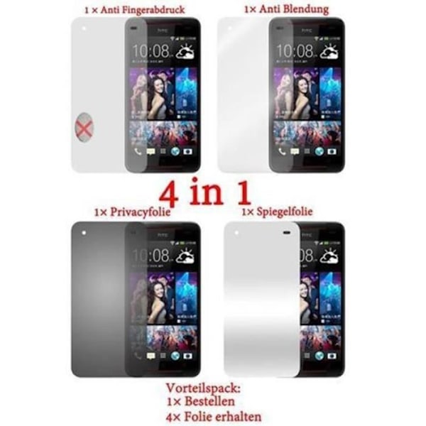 Skärmskydd för HTC BUTTERFLY - CADORABO - Transparent - Anti-Fingeravtryck Transparent