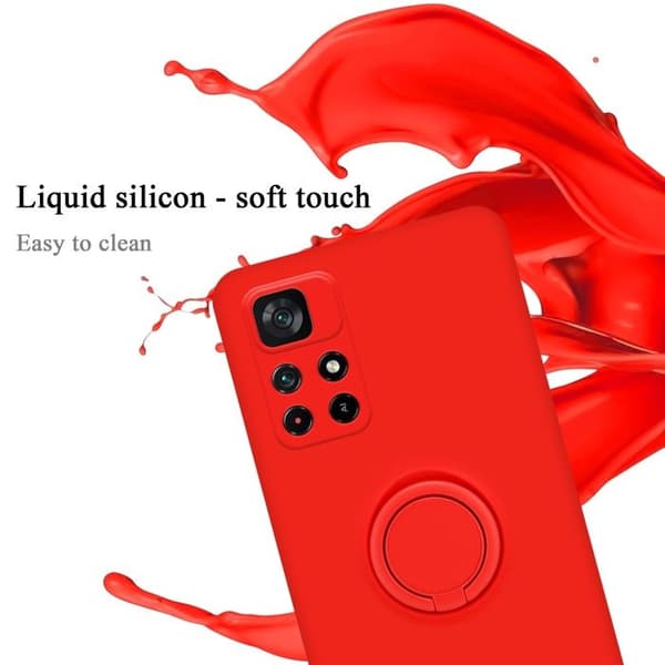 Skyddsfodral för Xiaomi POCO M4 PRO 5G i LIQUID RED Stötskydd Röd
