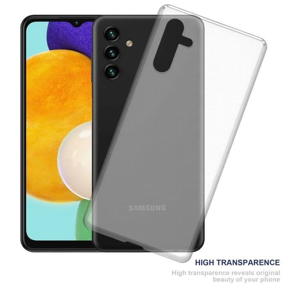 Transparent stötsäker silikonfodral för Samsung Galaxy A13 5G Vit