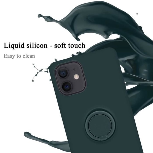 Fodral till Apple iPhone 12 MINI i LIQUID LIGHT GREEN Cadorabo Cover Skydd i flexibel TPU silikonring Skal