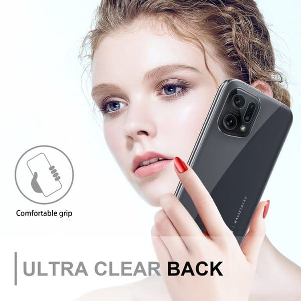 Transparent skydd för Oppo FIND X5, helskydd Vit