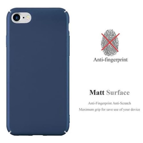 Apple iPhone 8 / 7 / 7S fodral BLÅ METALL DESIGN MATT METALL Blå